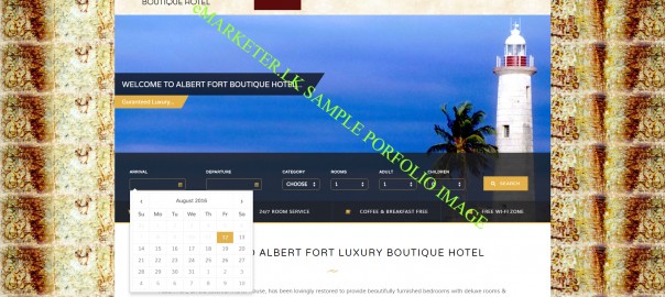 albert fort boutique hotel web design